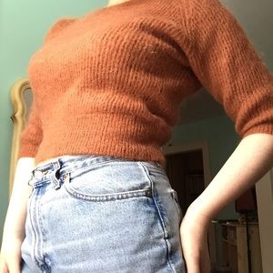 French Connection Brown Mohair Sweater
